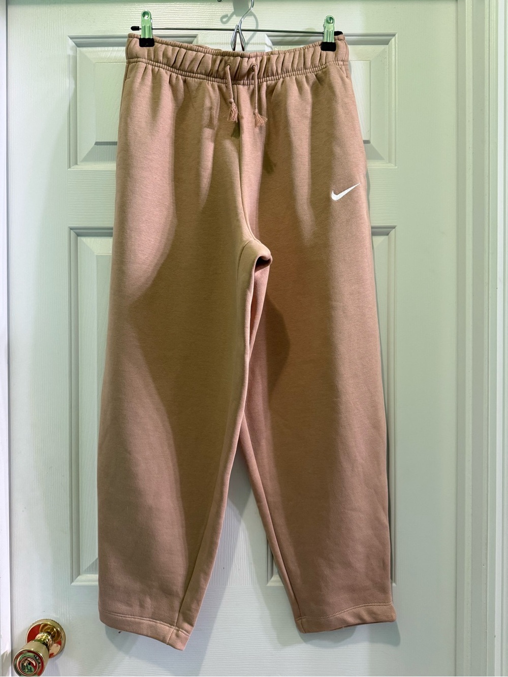 Nike Women’s Tan Joggers with White Swoosh